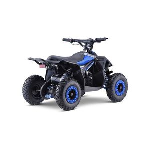 Atv electric pentru copii Hiperfect Blue, cu motor 1000W, baterie de 48V12Ah, viteza 35 kmh, cadrul din metal armat, echipat cu roti pneumatice, suspensii, faruri LED frontale, claxon integrat, pornire cu cheie imagine