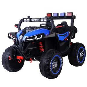 Masinuta electrica pentru copii Novokids Super Beasty Buggy UTV , 2 locuri, cu faruri luminoase, telecomanda, 3-6 ani , max 30 kg , 12V, Mp3USB, 2 viteze, model Offroad, albastru cu negru imagine