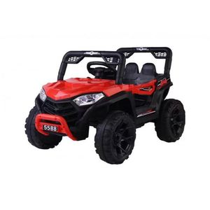 Masinuta electrica pentru copii Novokids Buggy Mini UTV cu faruri luminoase, telecomanda, 3-6 ani , max 30 kg, 3 viteze, Model Offroad Rosu imagine