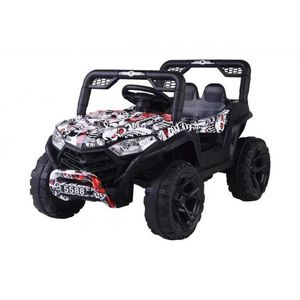 Masinuta electrica pentru copii Novokids Buggy Mini UTV cu faruri luminoase, telecomanda, 3-6 ani , max 30 kg, 3 viteze, model Offroad Alb imagine