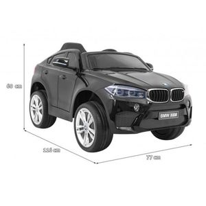 Masinuta electrica pentru copii Novokids BMW X6 M, roti din cauciuc EVA, max 30 kg , usi cu deschidere , baterie 12V, 2 viteze, 2 motoare 390 W, Negru imagine