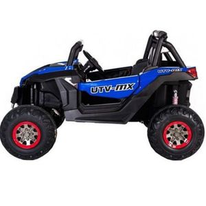 Masinuta electrica pentru copii Novokids Buggy UTV, 2 locuri, faruri luminoase, roti din cauciuc EVA, max 50 kg , 2 baterii de 12V, Mp3USB, 2 viteze, model Offroad, AlbastruNegru imagine