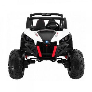 Masinuta electrica pentru copii Novokids Buggy UTV, 2 locuri, faruri luminoase, roti din cauciuc EVA, max 50 kg , 2 baterii de 12V, Mp3USB, 2 viteze, model Offroad, AlbNegru imagine