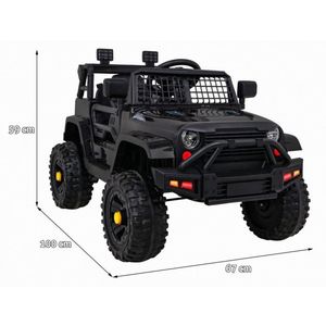 Masinuta electrica pentru copii Novokids Dark Knight Jeep PRO Negru, Max 30 kg, melodii si lumini, 12V, 2 viteze imagine