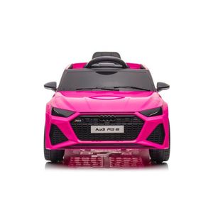 Masinuta electrica pentru copii Audi RS6 BRD-2118 Pink, cu telecomanda 2.4G, 2 motoare 45W fiecare, baterie 12V si 4.5Ah, sistem audio integrat MP3, USB si Bluetooth, faruri si stopuri luminoase, 102 x 43 x 60 cm imagine