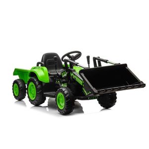 Tractor electric pentru copii cu Cupa si Remorca detasabila, telecomanda 2.4G, cu 2 motoare de 45W, baterie de 12V45Ah, sistem audio integrat USB, MP3, AUX, capacitate 30 kg, viteza maxima 3.5 kmh imagine