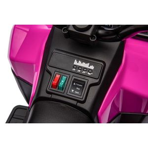 Atv electric pentru copii GTS1155 Pink, cu motor de 35W, baterie 6V4.5Ah, viteza maxima 1.5-2 kmh, cu faruri luminoase, roti din EVA, panou muzical integrat, Frana automata la eliberarea pedalei de acceleratie imagine