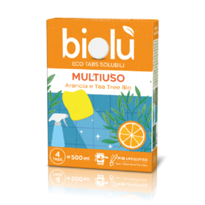 Tablete pentru curatat universale cu portocale si arbore de ceai ecologice 4 bucati 9.5g Biolu imagine