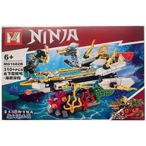 Set de constructie MG Ninjago 1 din 4, Nava Subacvatica, 310 piese tip lego imagine
