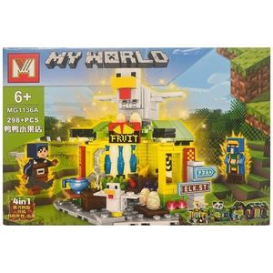 Set de constructie Mg, Minecraft My World 4 in 1, 298 piese tip lego imagine