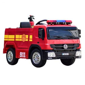 Masinuta electrica de copii pompieri Fire Truck Hollicy 90W 12V 7Ah cu echipare standard imagine