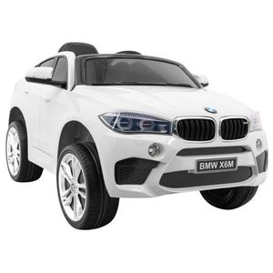 Masinuta electrica pentru copii BMW X6M 90W 12V 7Ah cu echipare STANDARD, culoare Alba imagine