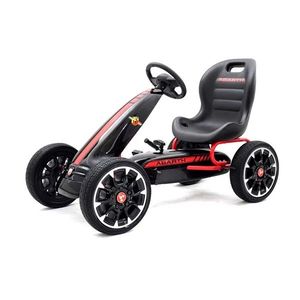 Kart cu pedale, pentru copii, de la Fiat Abarth, cu roti moi, culoare Negra imagine