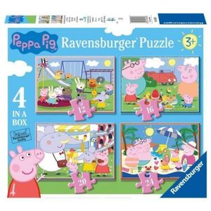 Ravensburger - Puzzle Peppa Pig 4 buc in cutie 12 16 20 24 piese imagine