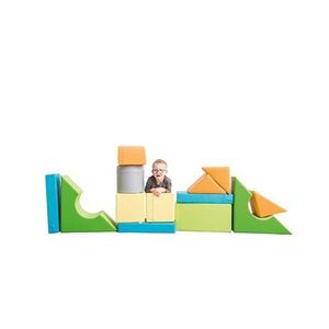 Set 14 blocuri din spuma cu huse detasabile M, cu certificat Oeko-Tex, cresa si gradinita imagine
