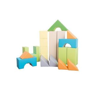 Set 18 blocuri din spuma cu huse detasabile L, cu certificat Oeko-Tex, cresa si gradinita imagine