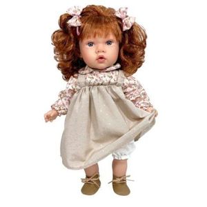 Papusa Nines D Onil, Susette Liberty, cu parul roscat, cu fundite, cu miros de vanilie, 45 cm imagine