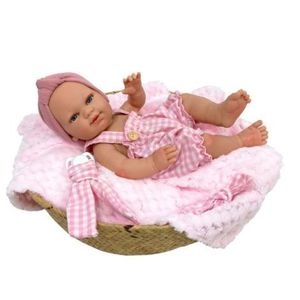 Papusa Nines D Onil, Vichy, bebelus, cu hainute roz, cu miros de vanilie, 37 cm imagine