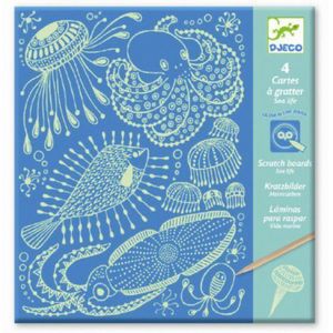 Joc creativ de răzuit planșe fluorescente, În adâncul oceanului imagine