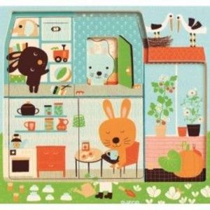 Puzzle straturi Djeco casuta iepurasilor imagine