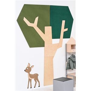 Decor perete 197, 7 x 245 cm, copac coroana unghiulara, ideal crese, sali de asteptare, cabinete pediatrie, gradinite imagine