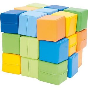 Set 27 cuburi din spuma cu huse detasabile, 15x15x15 cm, cu certificat Oeko-Tex, cresa si gradinita imagine