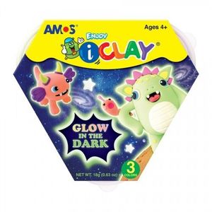 Set 3 buc plastilina fosforescenta - iClay Amos | Amos imagine