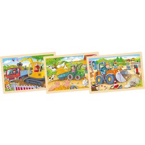 Set 3 puzzle-uri - Santier | Goki imagine