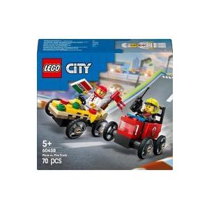 Lego City. Pachet de curse furgoneta de pizza vs Camion de pompieri imagine
