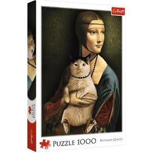 Puzzle 1000. Doamna cu pisica imagine