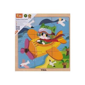 Puzzle din lemn - avion imagine