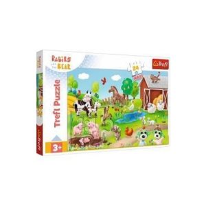 Puzzle 24 Maxi: Babies and the bear. Animale de la ferma imagine