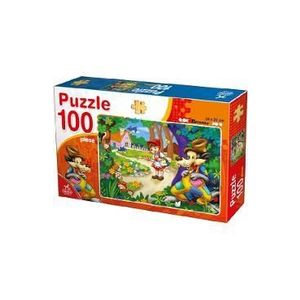 Puzzle 100. Basme: Scufita Rosie imagine