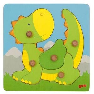 Puzzle din lemn - Lift-out Dragon | Goki imagine