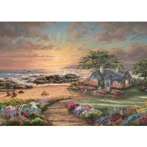 Puzzle 1000 de piese - Thomas Kinkade - Casuta pe malul marii | Schmidt imagine