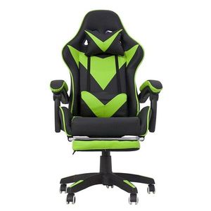 Scaun ergonomic gaming, spatar rabatabil, suport lombar, suport retractabil picioare, tetiera, inaltime reglabila 122-130 cm imagine