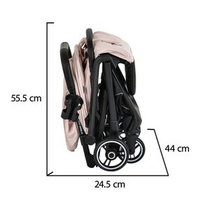 Carucior sport Cangaroo Airwalk Cloud Pink compatibil cabina avion, Pliere automata ultracompacta, Copertina XXL protectie UVUPF 50+ si ventilatie, Suspensii, Spatar reglabil cu pozitie de somn, Centura de siguranta, Suport pahar imagine