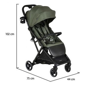 Carucior sport Cangaroo Airwalk Deep Green compatibil cabina avion, Pliere automata ultracompacta, Copertina XXL protectie UVUPF 50+ si ventilatie, Suspensii, Spatar reglabil cu pozitie de somn, Centura de siguranta, Suport pahar imagine