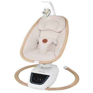 Balansoar si sezlong electric Lionelo Olivia Bej 2 in 1 cu leganare 3D, 5 moduri de balansare in mai multe directii, 13 melodii, scaun pivotant la 180 grade, reglabil, cu arcada jucarii imagine