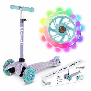 Trotineta pentru copii Kidwell Uno Kitty, reglabila, roti luminoase, 3+ ani, pana la 25 kg imagine
