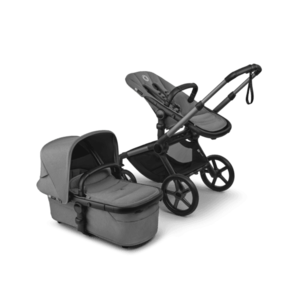 Carucior 2 in 1 Bugaboo Fox 5 Renew Graphite Moon Grey cu maner reglabil, reversibil, suspensii, cadru din aluminiu imagine