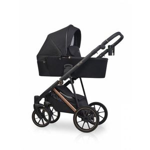 Carucior pentru copii 2 in 1 Riko Velar Magma Premium Line, cu suspensii, maner reglabil pe inaltime, geanta si accesorii incluse, pana la 22 kg, Negru imagine
