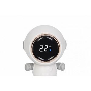 Termometru 3 in 1 Colibro, pentru baie, camera si jucarie, cu display LED, model Cosmonaut cu brate mobile, dimensiune 5.5 x 7 cm imagine