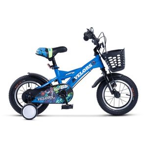 Bicicleta pentru copii Velors V1201A albastru, roti 12 inch, varsta 2-4 ani, inaltime utilizator 85-100 cm, greutate suportata 80 kg imagine