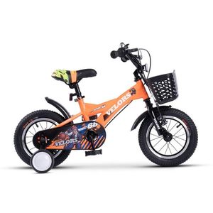 Bicicleta pentru copii Velors V1401A portocaliu, roti 14 inch, varsta 3-5 ani, inaltime utilizator 90-105 cm, greutate suportata 80 kg imagine