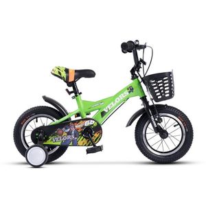 Bicicleta pentru copii Velors V1401A Verde, roti 14 inch, varsta 3-5 ani, inaltime utilizator 90-105 cm, greutate suportata 80 kg imagine