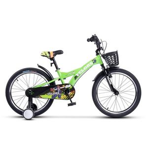 Bicicleta pentru copii Velors V1801A Verde, roti 18 inch, varsta 5-7 ani, inaltime utilizator 110-125 cm, greutate suportata 80 kg imagine