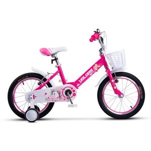 Bicicleta pentru copii Velors V1802A Fucsia, roti 18 inch, varsta 5-7 ani, inaltime utilizator 110-125 cm, greutate suportata 80 kg imagine