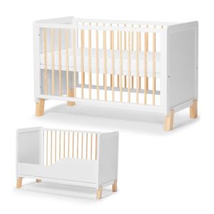Patut pentru copii Kinderkraft Nico 120x60 cm din lemn, transformabil, somiera reglabila imagine