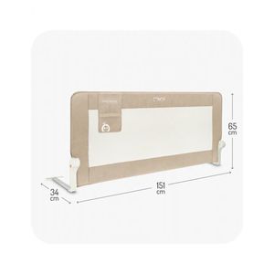 Bariera de siguranta rabatabila pentru pat Momi Lexi XL Plus Beige imagine